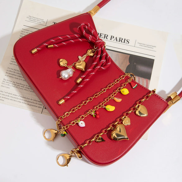 Bag Pendant Jewelry Stainless Steel Fruit Design Semimanual