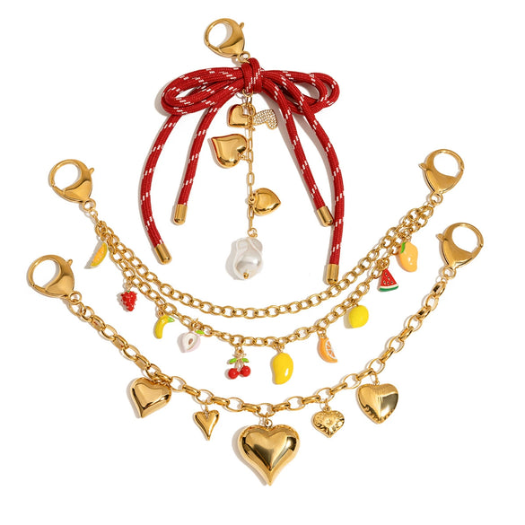 Bag Pendant Jewelry Stainless Steel Fruit Design Semimanual