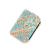 Bag Pu Leather Striped Woven Pattern Folding Card Bag For Women