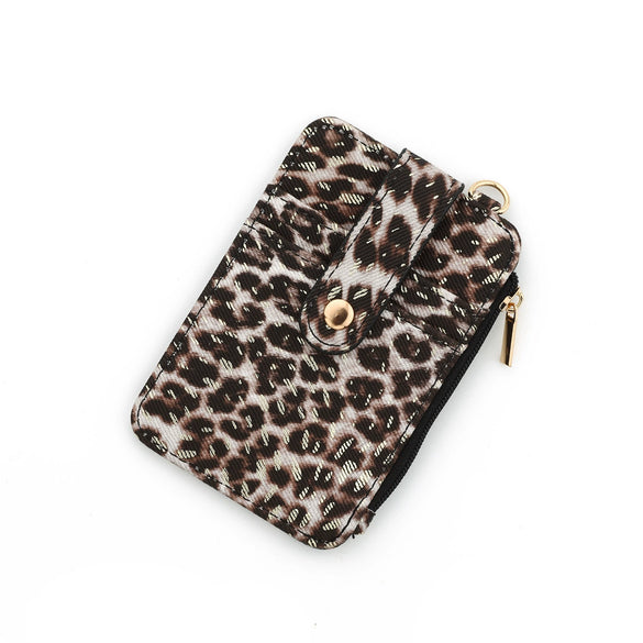 Bag Pu Leather Striped Woven Pattern Folding Card Bag For Women