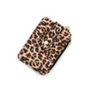 Bag Pu Leather Striped Woven Pattern Folding Card Bag For Women