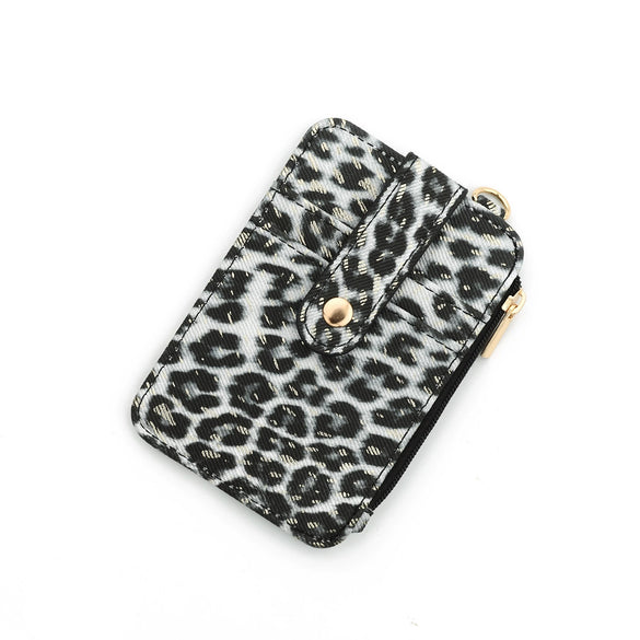 Bag Pu Leather Striped Woven Pattern Folding Card Bag For Women