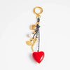 Bag Strap Accessories Alloy Heart Shaped With Pearl Electroplated