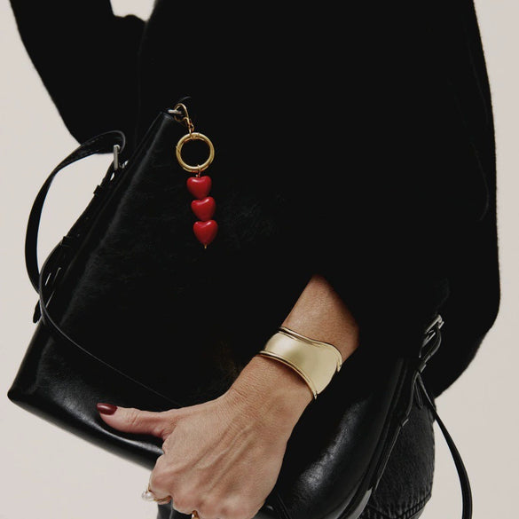 Bag Strap Accessories Alloy Heart Shaped With Pearl Electroplated