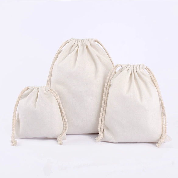 Bag Wholesale Blank Color In Stock Drawstring Linen Bag Jewelry Text Play Packaging Storage Drawstring Linen Bag