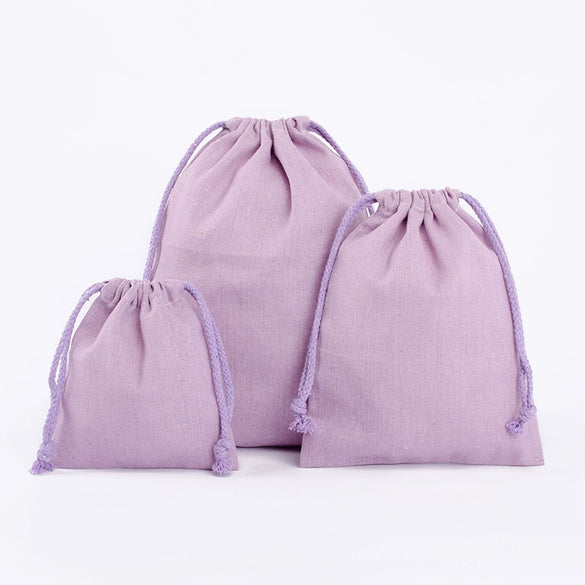 Bag Wholesale Blank Color In Stock Drawstring Linen Bag Jewelry Text Play Packaging Storage Drawstring Linen Bag