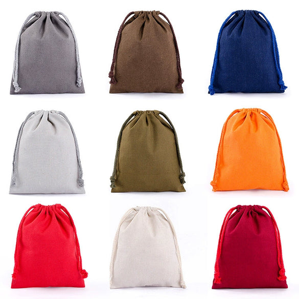 Bag Wholesale Blank Color In Stock Drawstring Linen Bag Jewelry Text Play Packaging Storage Drawstring Linen Bag