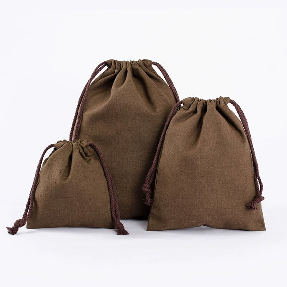 Bag Wholesale Blank Color In Stock Drawstring Linen Bag Jewelry Text Play Packaging Storage Drawstring Linen Bag