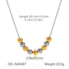 Ball Bead Chain Jewelry Set With Spherical Pendant And Tassel Titanium Steel Stainless Steel Geometric Pattern Pvd Vacuum Plating Women's