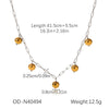 Ball Bead Chain Jewelry Set With Spherical Pendant And Tassel Titanium Steel Stainless Steel Geometric Pattern Pvd Vacuum Plating Women's