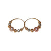 Ball Contrast Color Imitation Pearl Twist Geometric Pattern Electroplated Feminine Earrings