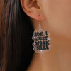 Ballet Dancing Cat Wood Earrings For Women 14K Gold Ear Needle Engraved Animal Zodiac Jewelry