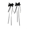 Ballet Ribbon Handmade Fourlayer Bow Earrings For Women