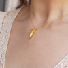 Ballet Shoes Pendant Necklace Copper 18K Gold Plated Geometric Style For Women