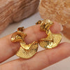 Ballet Style High End Light Luxury Women's Earrings Stainless Steel Electroplated