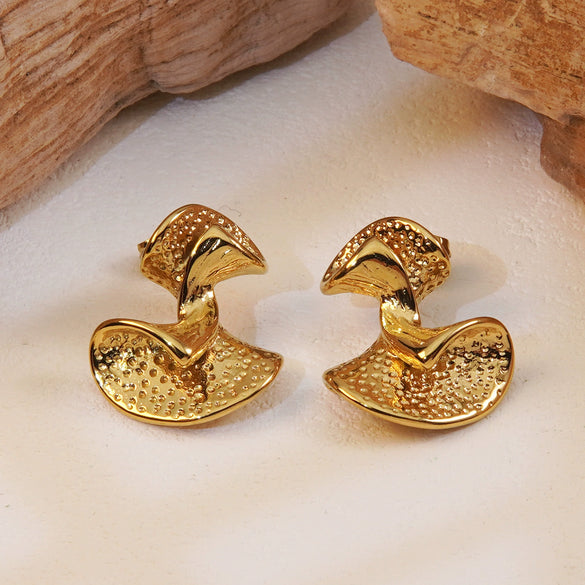 Ballet Style High End Light Luxury Women's Earrings Stainless Steel Electroplated