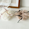 Ballet Style Mesh Ribbon Bow Hair Ring Handmade Fabric High Elasticity Women's Hair Accessories