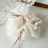 Ballet Style Mesh Ribbon Bow Hair Ring Handmade Fabric High Elasticity Women's Hair Accessories