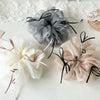 Ballet Style Mesh Ribbon Bow Hair Ring Handmade Fabric High Elasticity Women's Hair Accessories