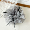Ballet Style Mesh Ribbon Bow Hair Ring Handmade Fabric High Elasticity Women's Hair Accessories