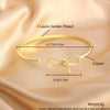 Ballet Style Sweet Simple Copper Real Gold Electroplated Bow Bracelet Jewelry For Women