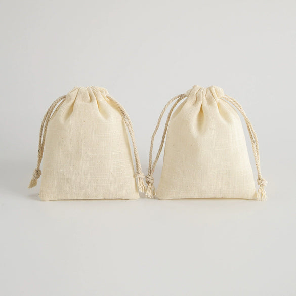 Bamboo Cotton Drawstring Storage Bag For Jewelry