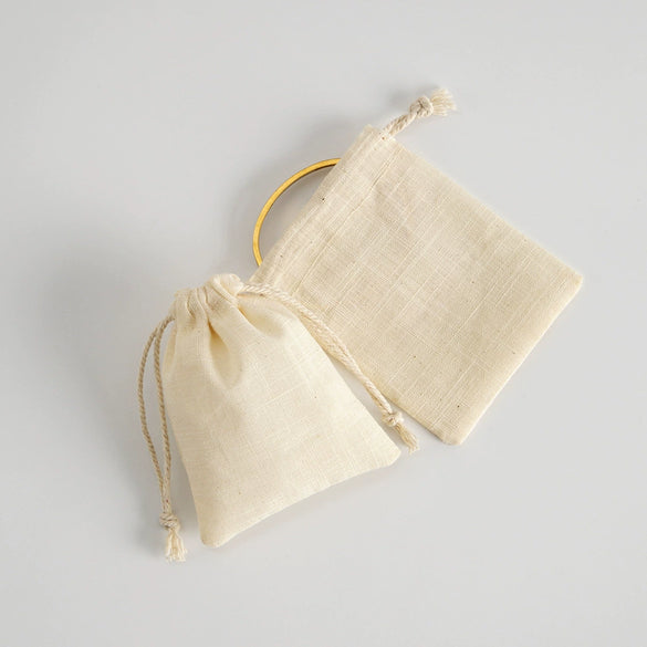 Bamboo Cotton Drawstring Storage Bag For Jewelry