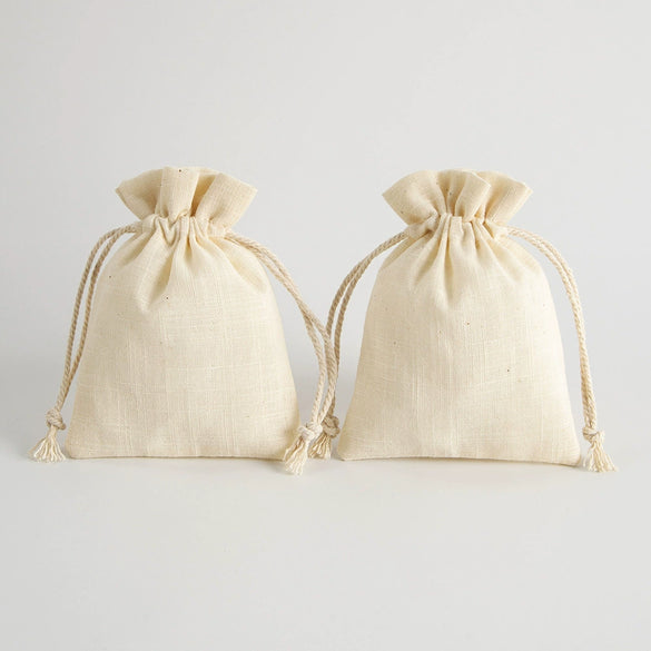Bamboo Cotton Drawstring Storage Jewelry Flannel Bag