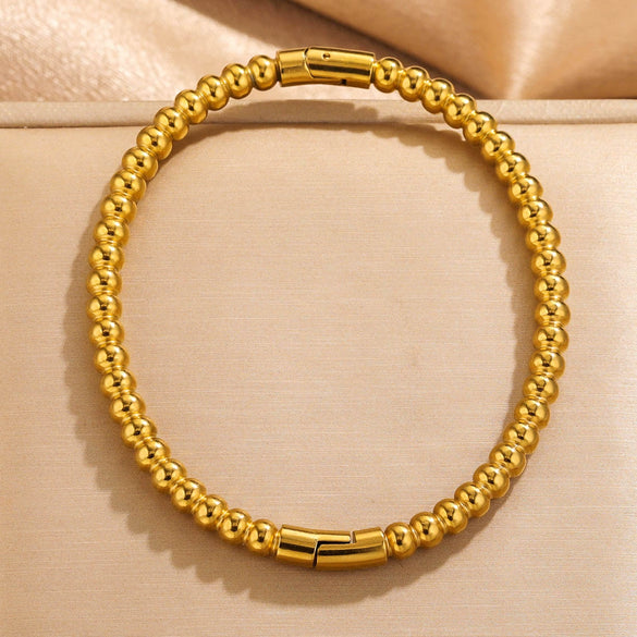 Bamboo Style Stainless Steel Electroplated Female Bracelet