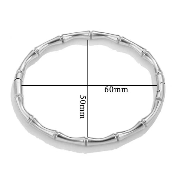 Bamboo Style Stainless Steel Electroplated Female Bracelet