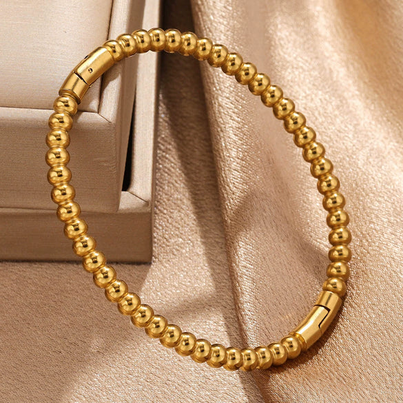Bamboo Style Stainless Steel Electroplated Female Bracelet