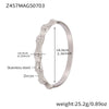 Bamboo Zircon Bracelet 316L Stainless Steel 18K Gold Plated Geometric Jewelry