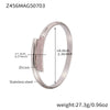 Bamboo Zircon Bracelet 316L Stainless Steel 18K Gold Plated Geometric Jewelry