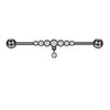 Barbell Earrings Stainless Steel Star Design Electroplated