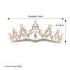 Baroque Bridal Crown Headdress With Rhinestone And Pearl Branch Design Alloy Stage Performance Headpiece For Women