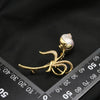 Baroque Brooch Natural Freshwater Pearl Geometric 18K Gold Electroplated