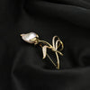 Baroque Brooch Natural Freshwater Pearl Geometric 18K Gold Electroplated