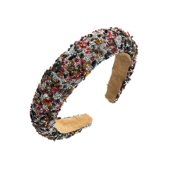 Baroque Colorful Crystal Rhinestone Fabric Hairband Jewelry Hair Accessories