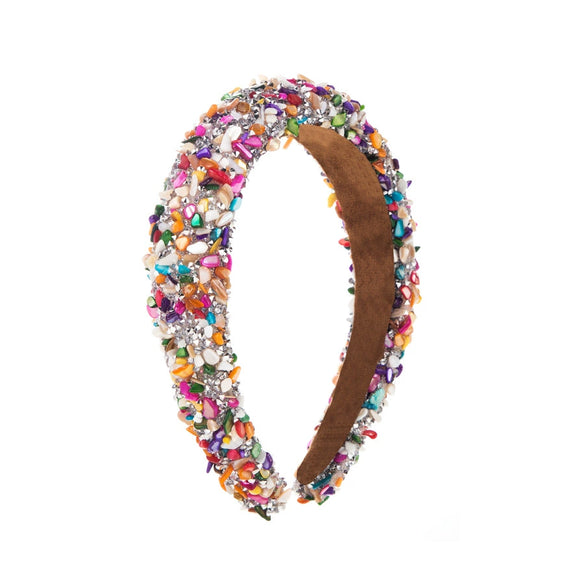 Baroque Colorful Crystal Rhinestone Fabric Hairband Jewelry Hair Accessories