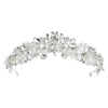 Baroque Floral Rhinestone Pearl Bridal Headband Alloy Electroplated Wedding Hair Crown For Women