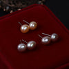 Baroque Freshwater Pearl Alien Shape Stud Earrings S925 Sterling Silver Needle Jewelry