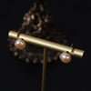 Baroque Freshwater Pearl Alien Shape Stud Earrings S925 Sterling Silver Needle Jewelry