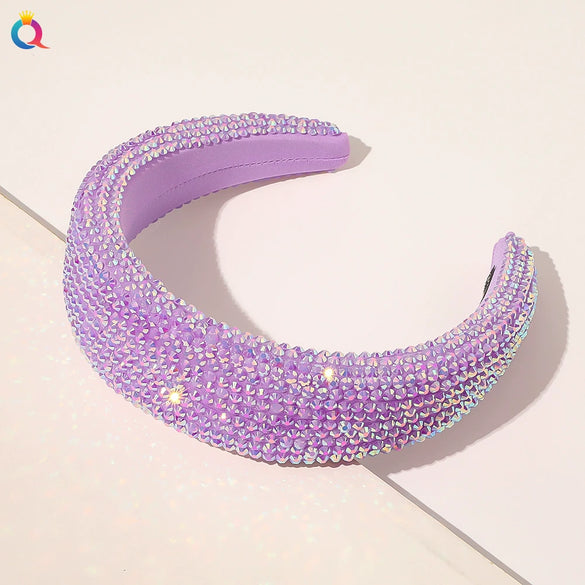 Baroque Handmade Cloth Rhinestone Headband For Women