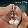 Baroque Imitation Pearl Earrings Copper Geometric Style
