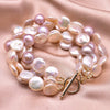 Baroque Natural Freshwater Pearl Retro Non Fading Handmade Electroplated Women's Bracelet With Geometric Styling