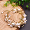Baroque Natural Freshwater Pearl Retro Non Fading Handmade Electroplated Women's Bracelet With Geometric Styling