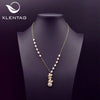 Baroque Natural Pearl 925 Sterling Silver Handmade Beaded Tassel Clavicle Chain Necklace With Flower Pattern For Women