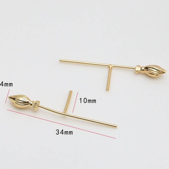 Baroque Pearl Accessories Copper Plated Butterfly Scepter Umbrella Witch Broom Samurai Sword Cane With Color Preservation And Electroplating