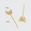 Baroque Pearl Accessories Copper Plated Butterfly Scepter Umbrella Witch Broom Samurai Sword Cane With Color Preservation And Electroplating