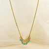 Baroque Pearl Crystal Stone Minimalist Exquisite Titanium Steel Necklace With Electroplating